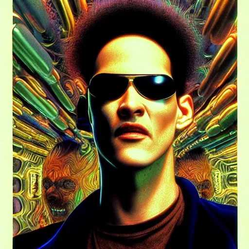 Prompt: matrix morpheus in fear and loathing in las vegas ( 1 9 9 8 ), psychedelic digital art, ultra realistic, concept art, intricate details, eerie, highly detailed, photorealistic, octane render, 8 k, unreal engine. art by artgerm and greg rutkowski and charlie bowater and magali villeneuve and alphonse mucha