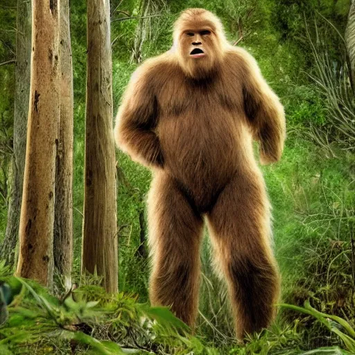 Image similar to National Geographic photo of Sasquatch in the Australian bush