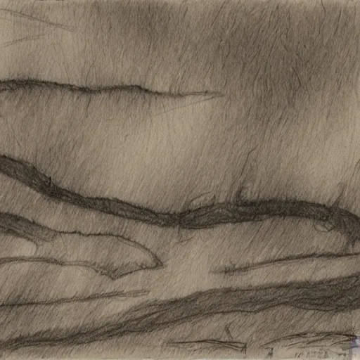 Image similar to Award-winning abstract pencil sketch of the Muskeg