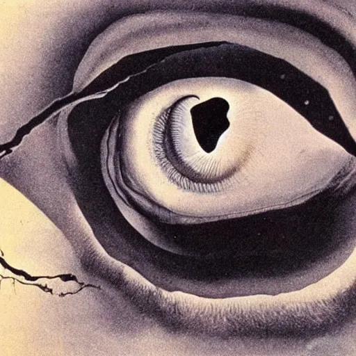 Prompt: An eye which holds the answer to the universe, by Salvador Dali