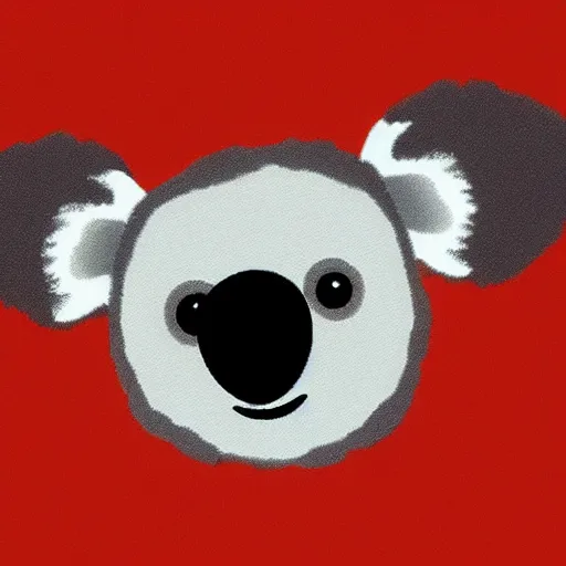 Image similar to cute simplistic iphone emoji of a koala head, vector, white background, gradient coloring