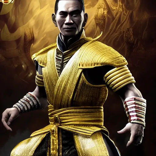 Prompt: the king of Thailand in Mortal Kombat XII, 4k, detailed,