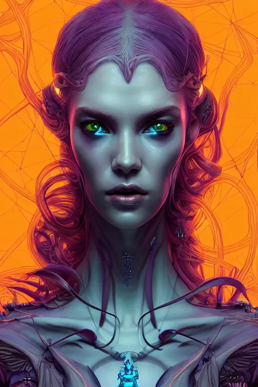 Prompt: succubus, highly detailed vfx side portrait, intricate detailed environment, global illumination, by james jean and moebius and artgerm and liam brazier and victo ngai and tristan eaton. detailed, vector art, digital illustration, concept art, 8 k, hdr