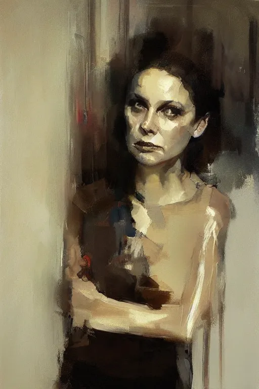 Prompt: A painting of Verna Lisi, by Jeremy Mann