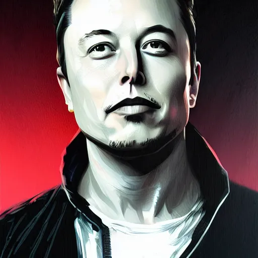 Prompt: portrait of elon musk, very detailed, art contest winner on behance, trendy on deviant art, by artgem, greg rutkowski