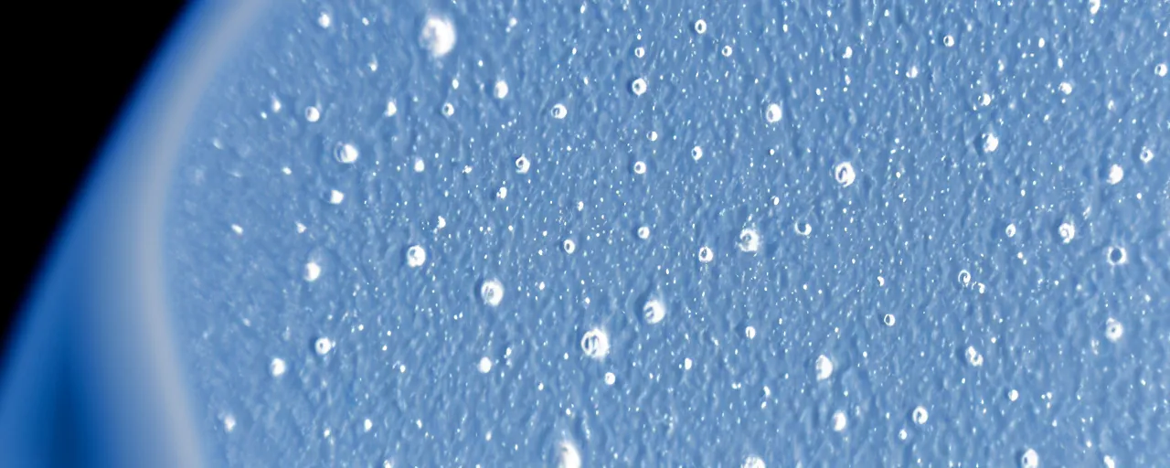 Image similar to drop of water in space, internal rotational force, extreme close - up