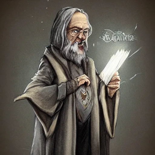 Image similar to a rat as albus dumbledore artstation