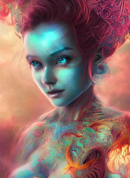 Image similar to dreamscape, female, ross tran, vivid colors, anatomical, highly detailed sculpture, intricate detailed, ommatidia, 8 k, cinematic atmosphere, post - processing