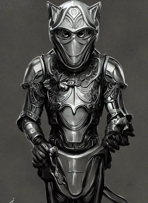 Image similar to powerful male tin man, willem dafoe as tinman, full body character concept, covered in full metal armor, art nouveau, super powers, fantasy, intricate, elegant, highly detailed, digital painting, artstation, concept art, shining, sharp focus, illustration, art by stanley lau