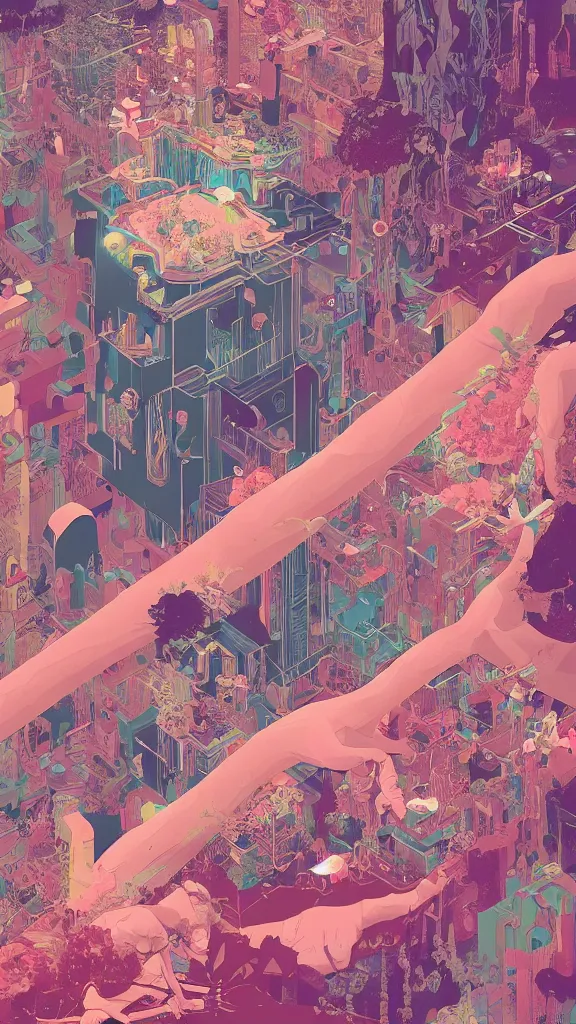 Image similar to Wonderland, Intricate ultradetailed illustration by Tomer Hanuka, by Victo Ngai, by Beeple