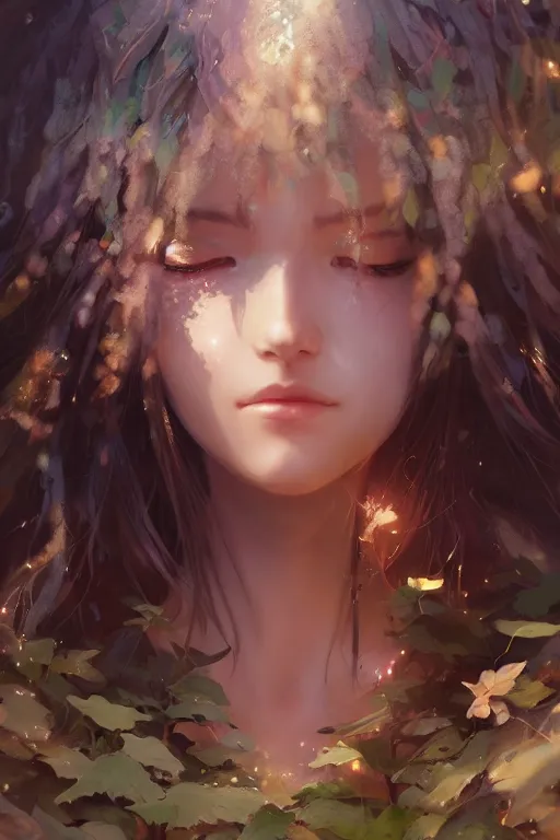 Prompt: tree goddess, full shot, atmospheric lighting, detailed face, by makoto shinkai, stanley artgerm lau, wlop, rossdraws