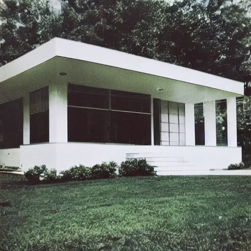 Image similar to “ the white house as a 1 9 5 0's mid century modern home ”