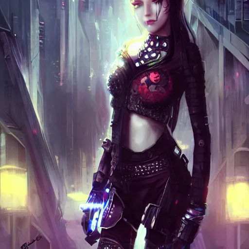 Image similar to teen elf, cyberpunk, knife, black hair, gorgeous, amazing, elegant, intricate, highly detailed, digital painting, artstation, concept art, sharp focus, illustration, art by ross tran