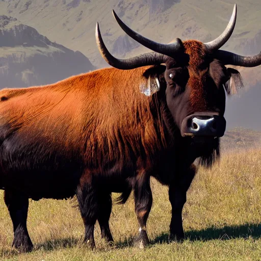 Prompt: national geographic photo of an ox