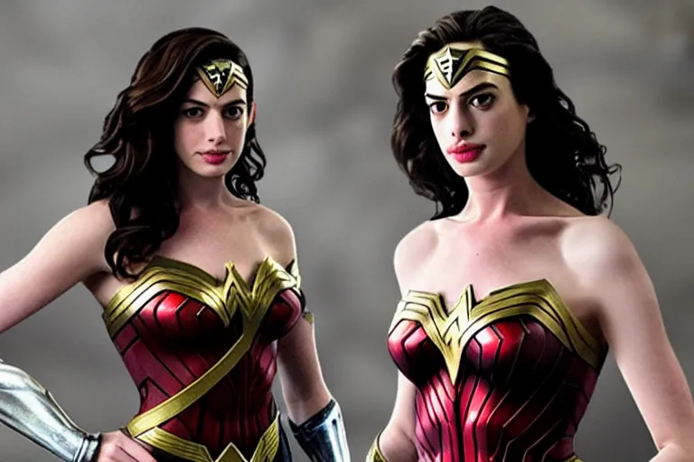 Prompt: Anne Hathaway,Wonder Woman