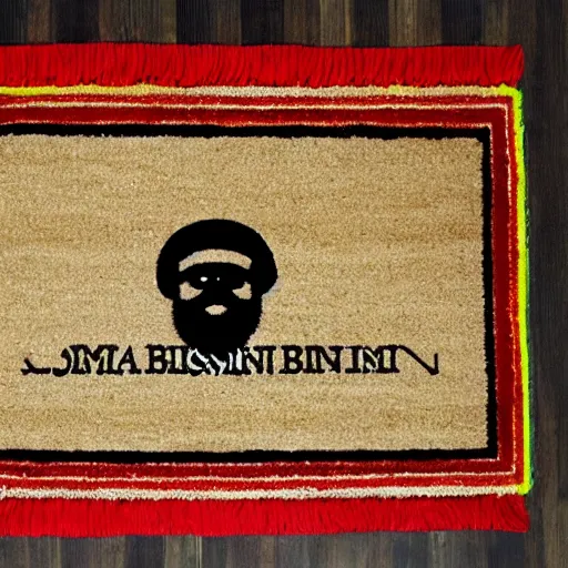 Image similar to an osama binladin doormat