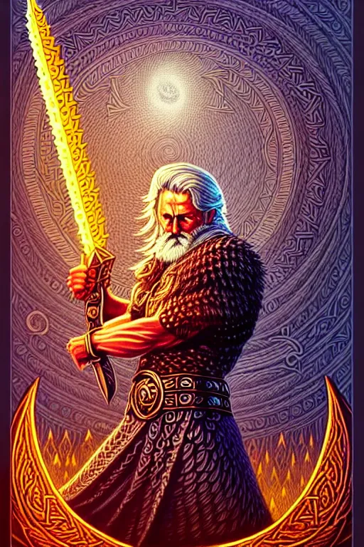 Prompt: odin wielding the divine lance, beautiful detailed pixelart by albertov, intricate details, beautiful, dithered gradients, volumetric lighting, cgsociety, artstation, smooth, sharp focus, 2 d illustration, amazing art by dan mumford, old school computer game graphics, crpg, d & d, pixel art