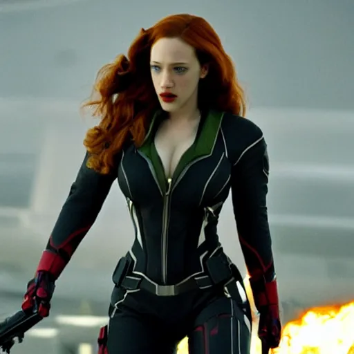 Image similar to a still of kat dennings as black widow in iron man 2 ( 2 0 1 0 )