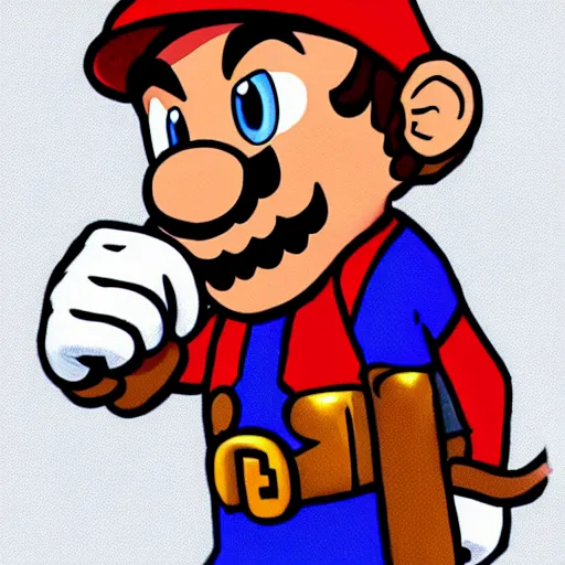 Prompt: super mario dressed as doctor who