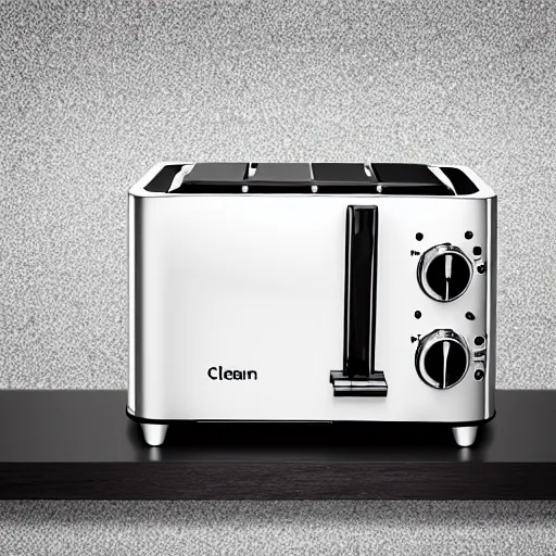 Image similar to cinematic photoshoot of clean modern hand crafted super futuristic toaster pro display xpr luxury smooth color metal white silver with black leather padding well design ultrareallistic detailed high quality 8 k photorealistic ultra realistic