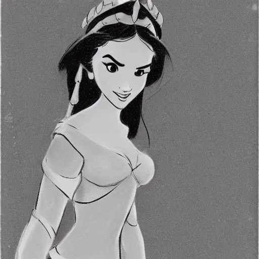 Image similar to milt kahl sketch of victoria justice as princess padme in star wars episode 3