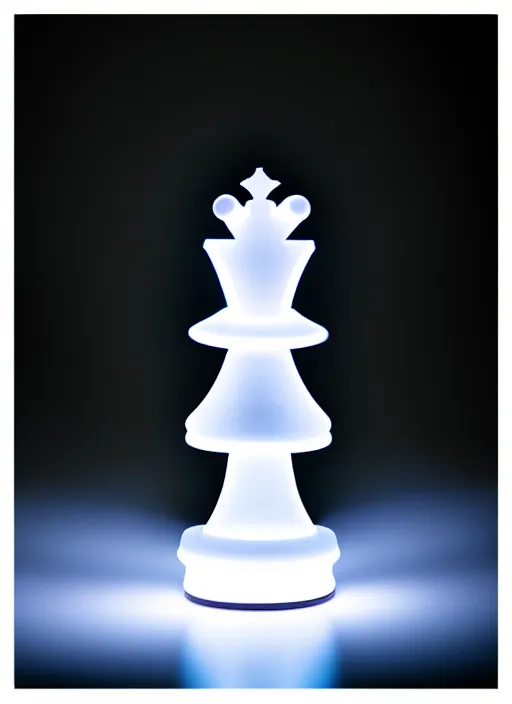 Prompt: queen chess piece photo, beautiful skin of led point lights, very detailed, highly detailed background, photorealism, sharp focus, photorealism, soft diffuse autumn lights, some sunlight ray, dark room wall, canon 5 d 5 0 mm lens