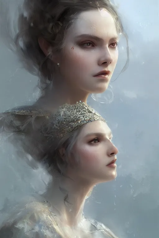 Image similar to medieval princess, gorgeous, close-up portrait, intricate, elegant, volumetric lighting, scenery, digital painting, highly detailed, artstation, sharp focus, illustration, concept art, ruan jia, steve mccurry