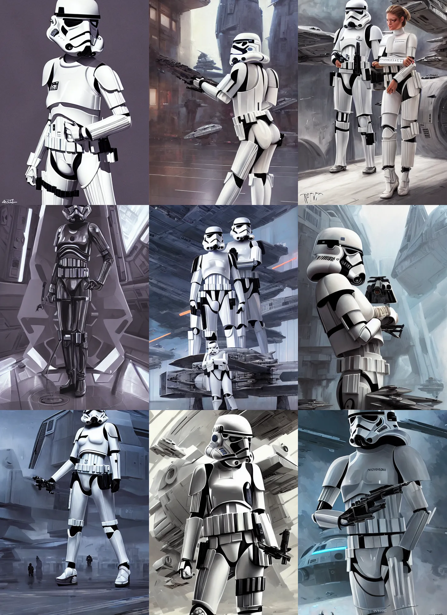 ! female! stormtrooper! supermodel! posing in front of | Stable ...