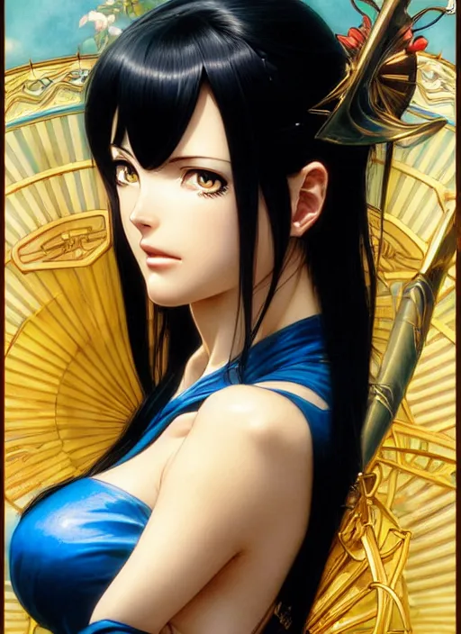 highly detailed vfx portrait of nico robin by eiichiro