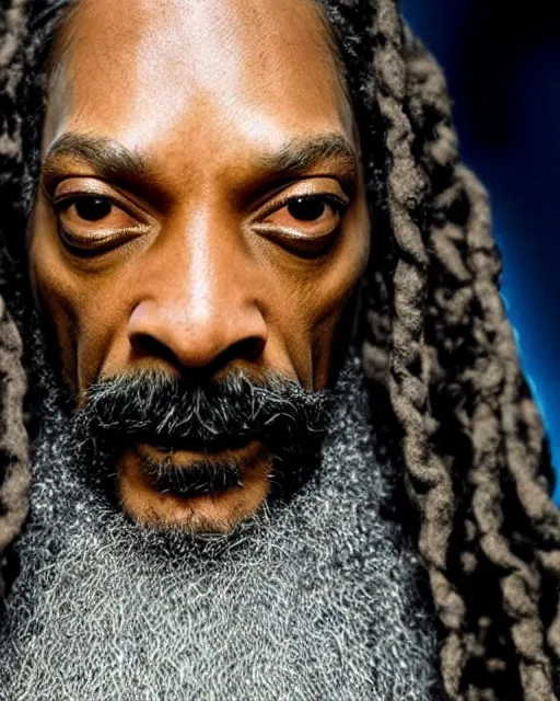 Prompt: Snoop Dogg in the role of Gandalf the Grey in the Sheer, film still, amazing short, 8K, IMAX, ultra detailed