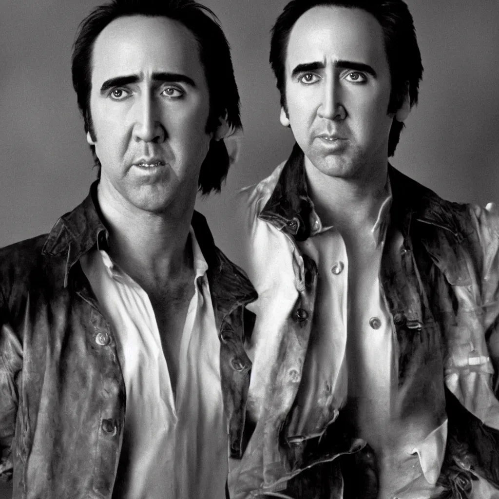 Image similar to full body photograph of nicolas cage in 1 9 8 9 young handsome thin face detail hd 8 k