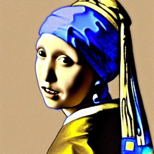 Prompt: roger stone as the girl with the pearl earring,