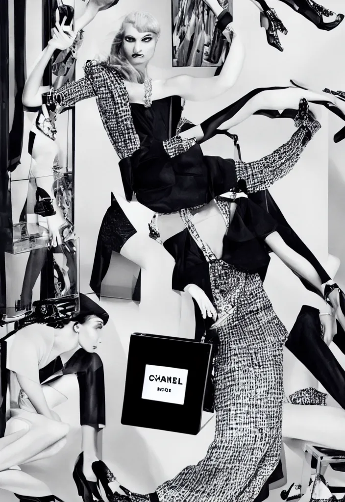 Prompt: Chanel advertising campaign.