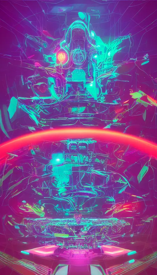 Prompt: psytrance artwork, by beeple