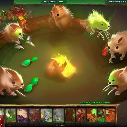 Prompt: a hamster in dota 2 lore