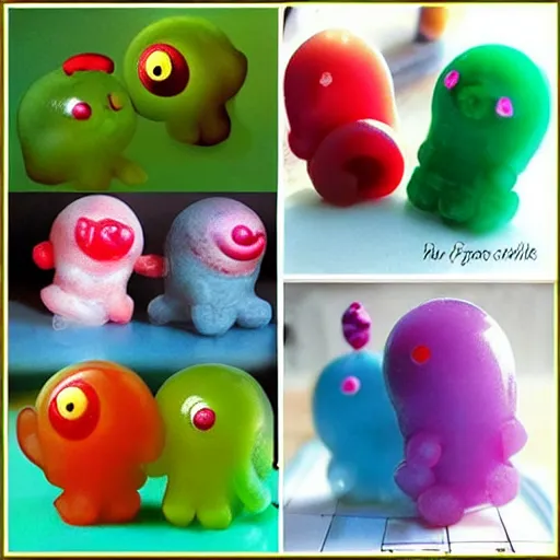 Prompt: cute jellybean creatures