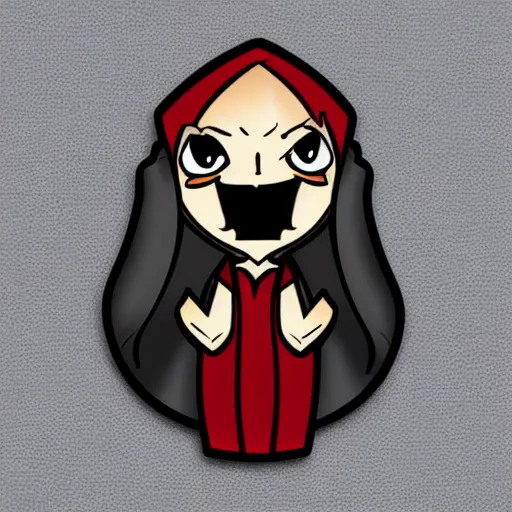 Image similar to cute d & d vampire character sticker