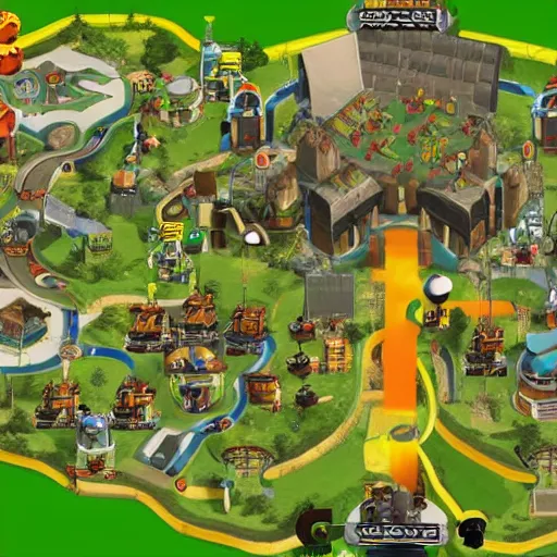 Image similar to a bloons tower defense track set in ww 2