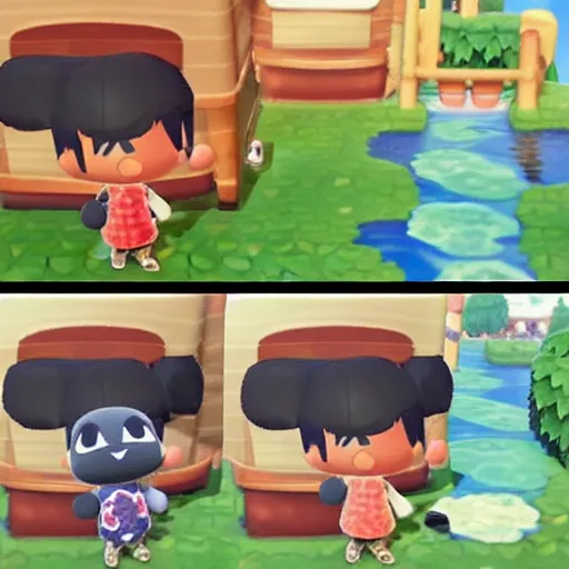 Image similar to drake the rapper in animal crossing