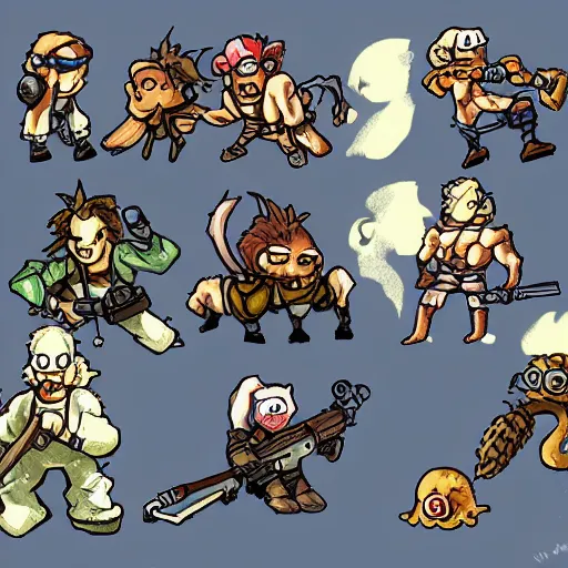 Prompt: timesplitters in the style of chrono trigger, concept art