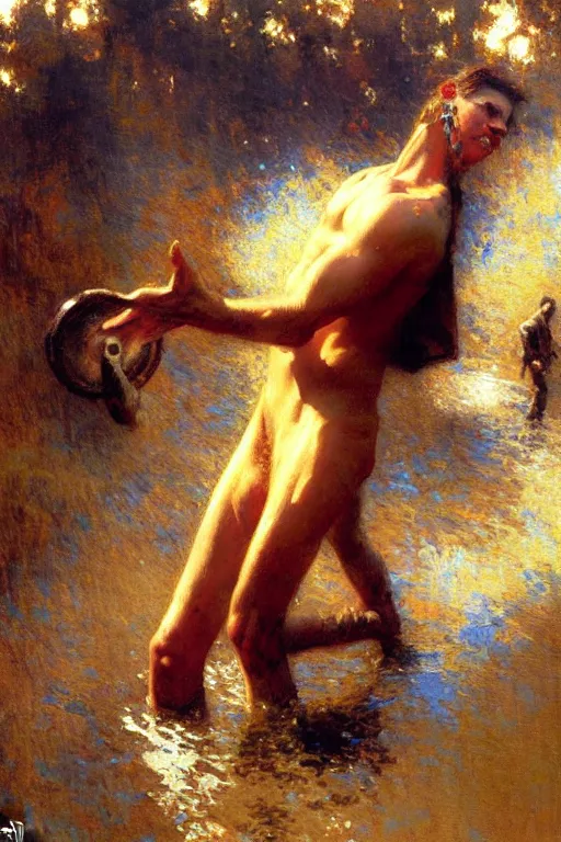 Image similar to The load of ring, painting by Gaston Bussiere, Craig Mullins