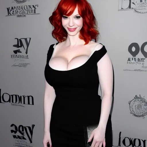 Image similar to average photo of Christina Hendricks sticking out her very long tongue 8k