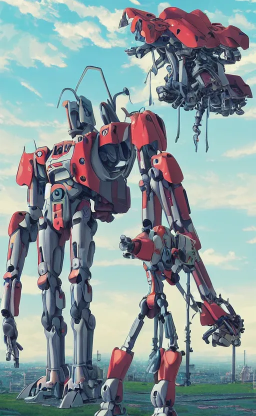 Image similar to < huge mecha > in the style of < neon genesis evangelion > with a < mechanical moon lute > in arms, movie poster, < full body robot >, 3 d anime, arcane style, retropunk, steampunk, high resolution, 4 k, retrofuturism, studio ghibli, simon stalenhag