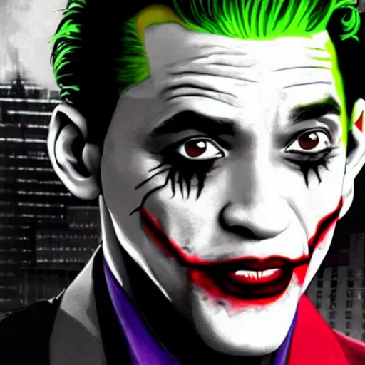 Image similar to Will Smith as the Joker