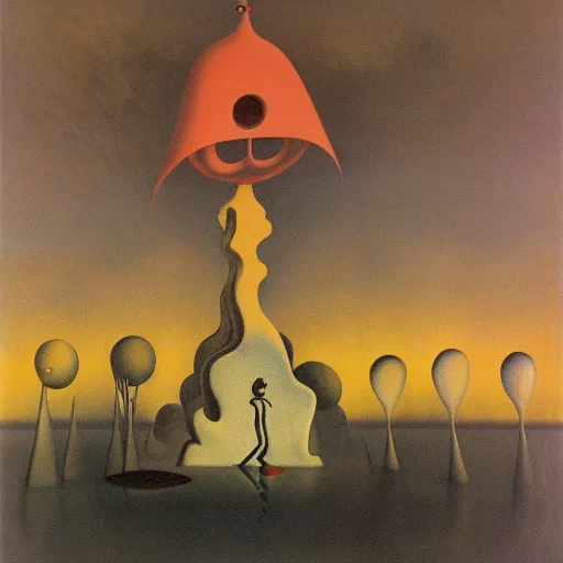 Image similar to Temple of the new gods. Yves Tanguy.