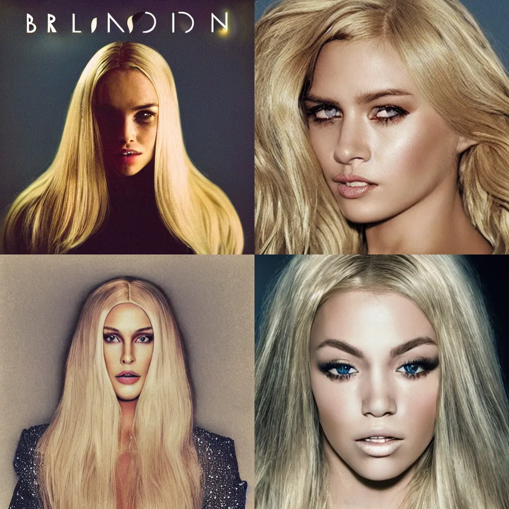 Prompt: blonde album cover