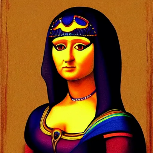 Prompt: digital art of the painting of Cleopatra, NFT, art style by Monalisa