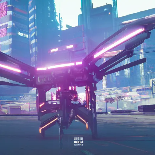 Prompt: Cyberpunk 2077. CP2077. 3840 x 2160. evil drone concept