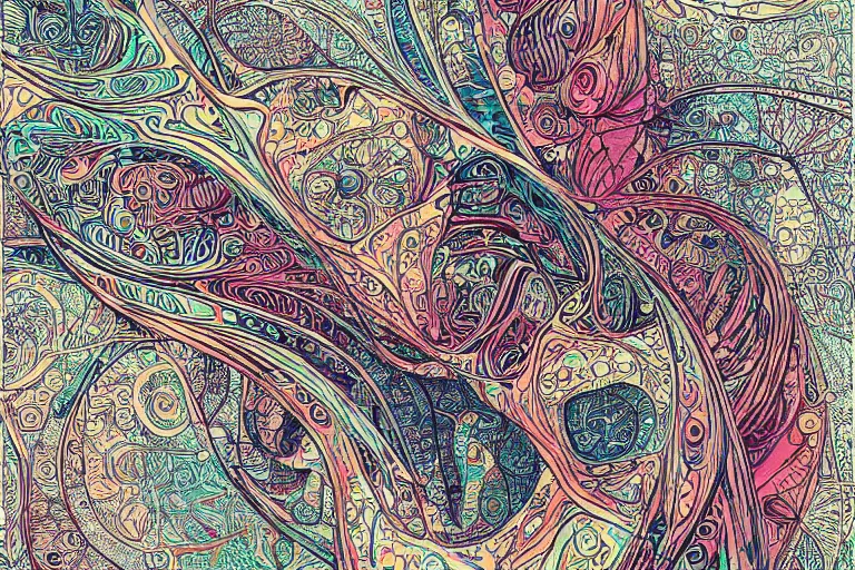 Prompt: abstract intricate and beautiful by alice lin behance