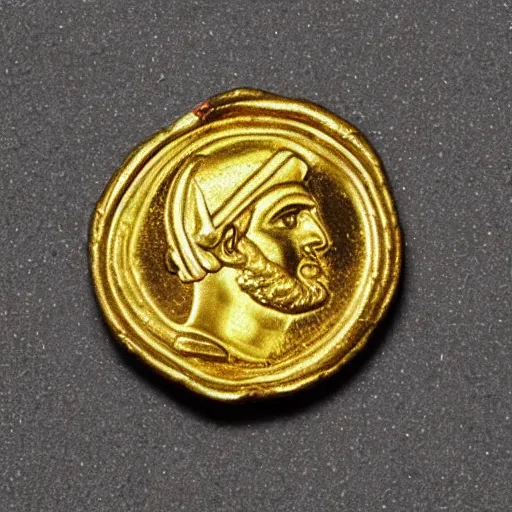 Prompt: 4 th century gold solidus coin of drake, today's featured photograph 4 k